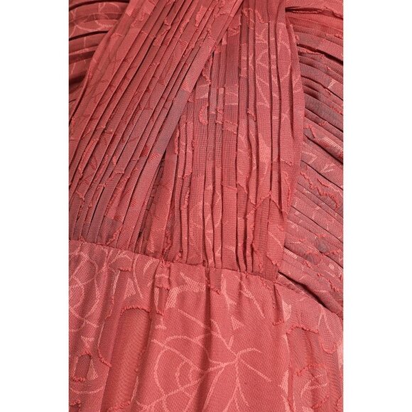 Lulus Lovely Celebration Rose Pink floral burnout, chiffon pant suit - Picture 4 of 7